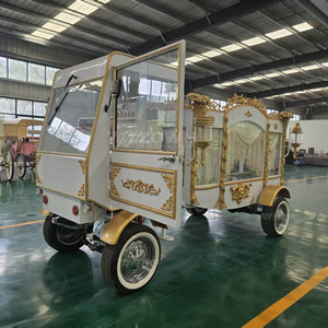 Carroza Fúnebre Eléctrica Blanca Dorada con Tracción en las Cuatro Ruedas, Carroza Fúnebre Eléctrica Silenciosa para Uso en Ceremonias Fúnebres - Product Image 4