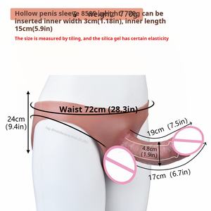 <span class=keywords><strong>อุปกรณ์</strong></span>เพศชายที่มีฝาครอบอวัยวะเพศชายขยายและหนาขึ้นสวมใส่จำลองของกางเกงอวัยวะเพศชายกลวงผลิตภัณฑ์ทางเพศสำหรับผู้ใหญ่ - Product Image 4