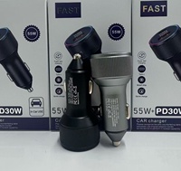 Chargeur de voiture 30W PD USB + Type C, charge rapide QC3.0, chargeur de voiture pour téléphone portable pour iPhone 12 13 14 15 16 17