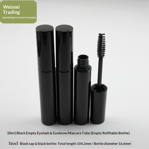 Tubo Negro Transparente para Rellenar Rímel Cosmético, Tubo Vacío para Tinte de Cejas DIY para Aceite de Palma - Product Image 1