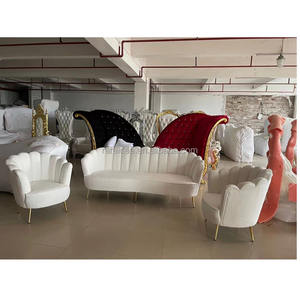 جديد تصميم ثلاثة مقاعد أريكة الزفاف الزفاف الأبيض طويل أريكة الأريكة للعروس و العريس أريكة كرسي - Product Image 2