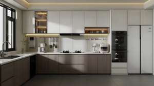 Gabinetes de cocina de lujo Muebles de madera Modular Moderno Gabinete de cocina Diseños Hecho en China - Product Image 2