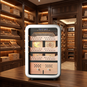 Humidor para Cigarros de Color Blanco con Tecnología de Humedad Constante, Bordes Curvos, Capacidad para 500 Cigarros, Enfriado por Compresor, 150l - Product Image 1