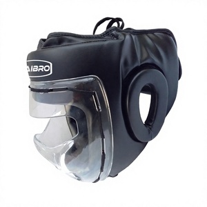Protector de Cabeza para Boxeo SAIBRO, Equipo de Protección de PU con Protector Facial Transparente para Entrenamiento de Artes Marciales - Product Image 5