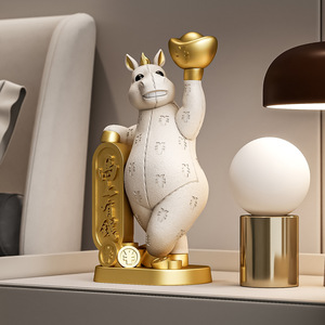 Decorazione da Scrivania Originale Dipinta a Mano con Motivo di Cavalli, Ideale per Ufficio, Mobili TV e Vetrinette, Regalo di Inaugurazione Casa - Product Image 4