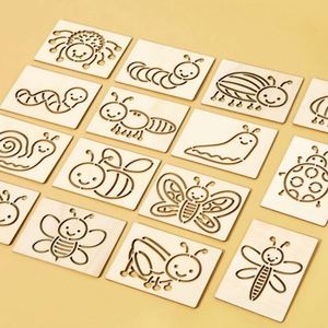 Jouet de peinture créative DIY amusant pour garçons et filles, apprendre à dessiner des animaux, planche en bois pour enfants - Product Image 3