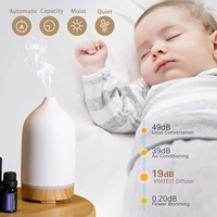 Vente directe d'usine, diffuseurs d'huiles essentielles 100 ml, lumière LED, diffuseur d'aromathérapie en céramique fait main, humidificateurs