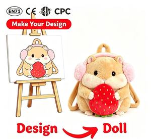 Zaino in Peluche 3D Personalizzato a Forma di Cartone Animato, Zaino Imbottito per Bambini OEM, Certificato CPC EN71, Logo Personalizzato, Confezione all'Ingrosso, Simpatica <span class=keywords><strong>Volpe</strong></span> - Product Image 2