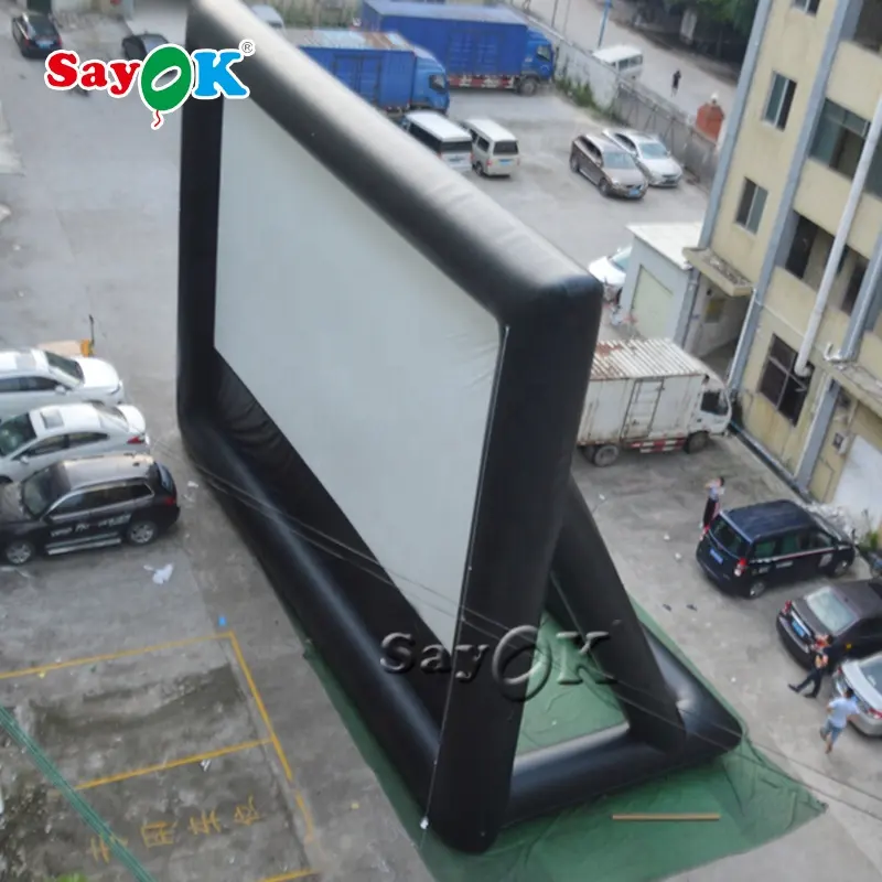 Al aire libre pantalla de proyección de aire a inflable portátil pantalla conducir en pantallas de cine para la venta