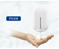 Distributeur automatique de savon liquide en mousse à capteur électrique, mural, en plastique ABS SUS 304, 1200 ml, écologique, blanc et noir, pour hôtel