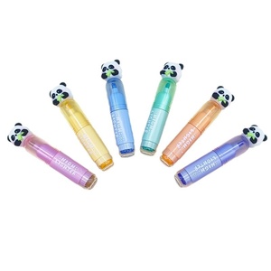 MingXiang - Marcadores Creativos Escolares para Niños, Diseño <span class=keywords><strong>de</strong></span> Dibujos Animados, Conejo/Panda/<span class=keywords><strong>Unicornio</strong></span>/Fútbol/Dinosaurio, 6 Colores, Borrables - Product Image 2