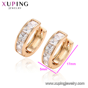Boucles d'oreilles creuses Xuping 96848, bijoux fantaisie à crochet pour femmes - Product Image 4