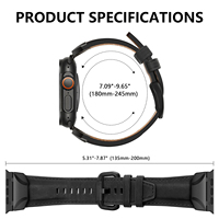 Bandjoy OEM Vente en gros de bracelets de montre en cuir véritable rétro Crazy Horse avec connecteurs métalliques, bracelets de remplacement pour Apple Watch Ultra 4