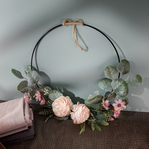 Guirlande de fleurs artificielles CallaFloral, roses roses, eucalyptus, décoration de mariage, décoration de la maison, décoration murale faite à la main CF01011 - Product Image 2