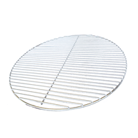 Grille de cuisson ronde en acier inoxydable 304 robuste pour barbecue au charbon, bord lisse, détachable, résistante à la chaleur, pour foyer
