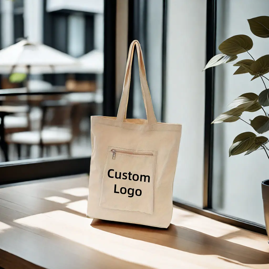Sacola de algodão com logotipo impresso personalizado de fábrica BSCI sacola de compras em lona com promoção
