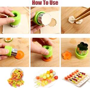 Lot de 9 mini emporte-pièces pour légumes, fruits et pâtisseries, idéal pour la pâtisserie des enfants - Product Image 5