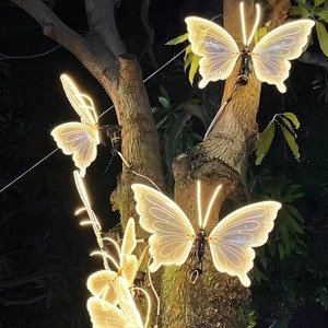 Decoración de Mariposas LED para Jardín Exterior, Coloridas, 40CM, Simulación Dinámica de Insectos, Luces LED de Mariposa - Product Image 6