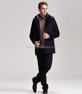 2016 Winter <strong>Mens</strong> Handmade Wool <strong>Pea</strong> <strong>Coat</strong> Double Breasted With Fur Collar - Product Image 6