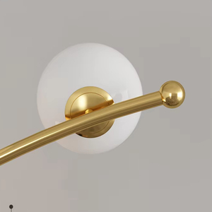 Classic Retro Luxury <strong>Gold</strong> Fishing Floor <strong>Lamp</strong> Marble Base Arc <strong>Standing</strong> Light Living Room Home Decor Modern Glass Ball Floor <strong>Lamps</strong> - Product Image 6