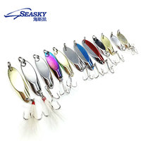 SEASKY hotsales 1OZ chrome mitre coupe sequin métal long shot matériel de pêche leurre unique crochet surf cuillère