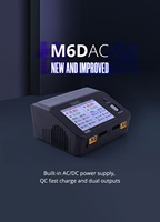 Cargador de Baterías Inteligente ToolkitRC M6DAC de Doble Canal AC 200W DC 700W 15A 1-6S, Cargador Rápido USB C de 65W para Piezas de Drones FPV
