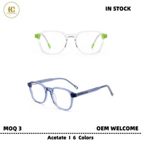 Gafas Ópticas de Acetato para Niños, Estilo Moderno, Monturas de Alta Gama, Duraderas y Cómodas para Uso Diario, Disponibles en Stock