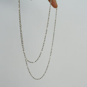 Collier en argent pur S925, géométrique, industriel lourd, design simple et tendance, vintage, zircon, chaîne de clavicule, perles, mode - Product Image 3