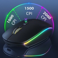 Clavier et souris sans fil rétroéclairés JOMAA, rechargeables, lettres RVB, clavier ergonomique pleine taille, angle d'inclinaison, souris