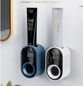 Salle de bain Entièrement automatique Dentifrice Squeezer Organisateur Accessoires de stockage Porte-brosse à dents mural Distributeur de dentifrice - Product Image 3