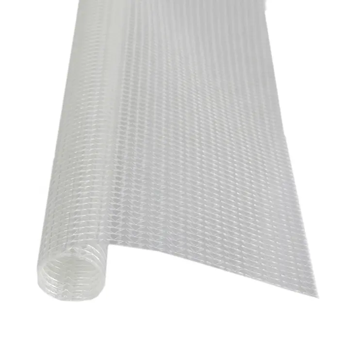 Lona impermeable de PVC y poliéster, tela transparente blanca
