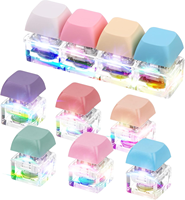 Cheap Wholesale Anime Keycap Keychain Fidget Toy Bulk Led Keyboard Switch Metal Keychain Ring for Handbag Backpack