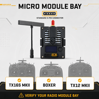 Module RF Bandit Micro ExpressLRS 915 MHz jusqu'à 1W, compatible FPV, avec écran OLED et ventilateur de refroidissement pour TX16S Boxer TX12 Drone UAV