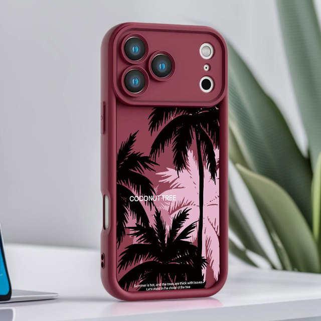 Coconut Tree Phone Cases TPU With Different Designs Back Cover for Iphone 17 16 Pro Max 12 11 7G