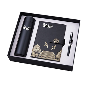 Set de Regalo Estilo Chino para Ocasiones Empresariales: Termo Metálico Inteligente con Pantalla Digital y Cuaderno de Negocios - Product Image 1