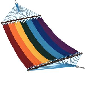 Patio extérieur hamac tissé à la main hamac en maille corde lit hamac à double balançoire pour cour de plage - Product Image 1