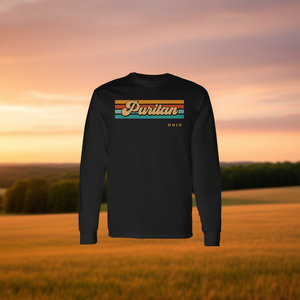 Vintage Puritan Ohio <b>Long</b> <b>Sleeve</b> <b>T</b>-<b>Shirt</b> with Sunset <b>Stripes</b> Promotional Vintage Sunset <b>Stripes</b> Puritan Ohio <b>Long</b> <b>Sleeve</b> <b>T</b>-<b>Shirt</b> - Product Image 3