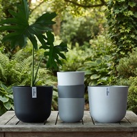 Vente directe d'usine, pots à fleurs en plastique modernes, légers, recyclables, jardinières avec drainage, décoration intérieure, pots pour plantes