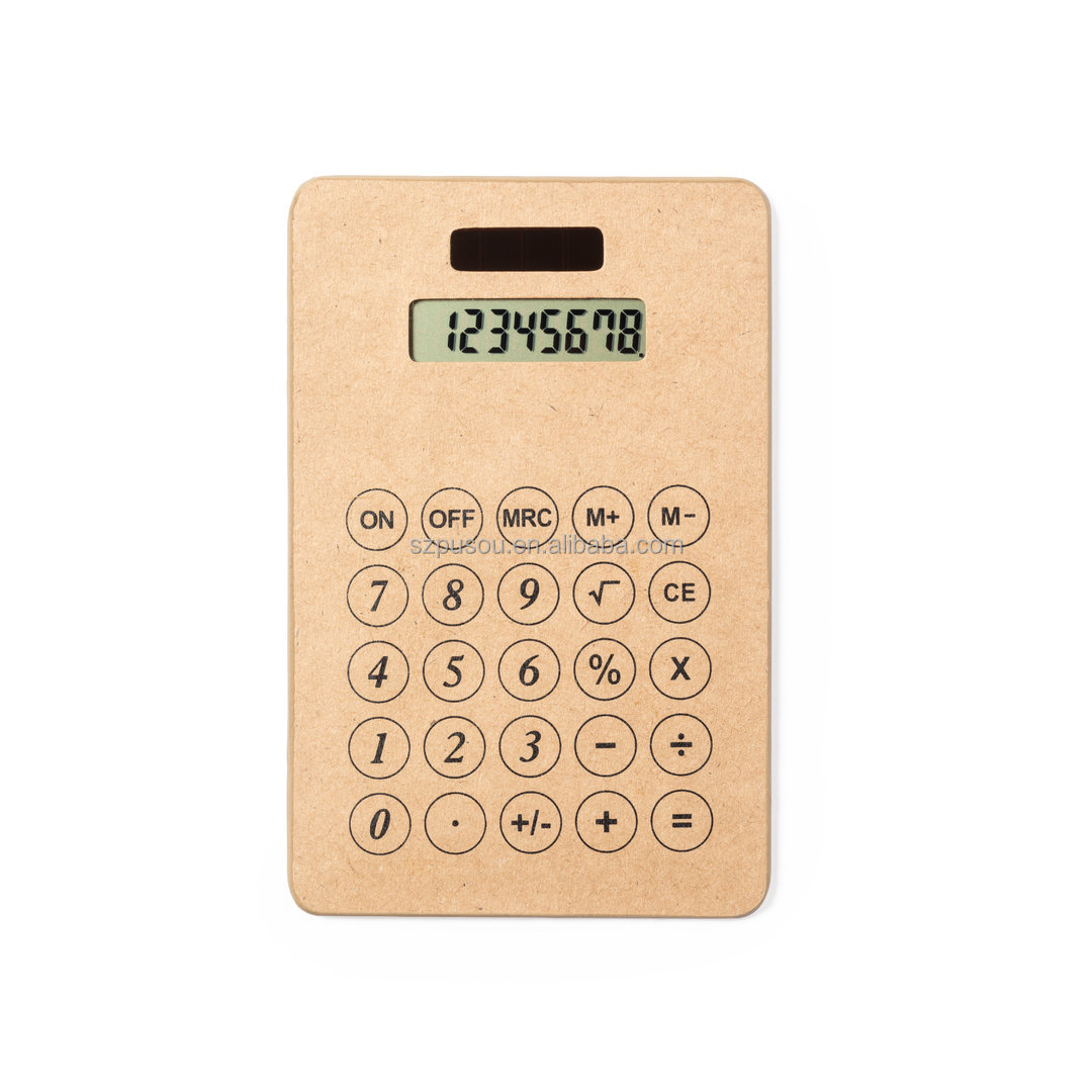 SEDEX factory Big Position for Customized Logo Cartoon Printing Kraft Paper Touch Screen calculatora solar paper calculator