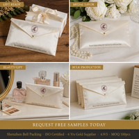 Pochette en satin imprimée avec logo personnalisé et bouton-pression, sac de rangement de luxe en soie pour cadeaux, extensions capillaires, lingerie, ou comme sac anti-poussière