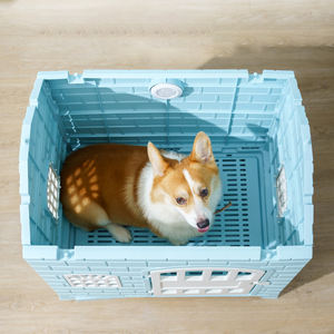 Riesige Hundehütte High Quality Indoor Kunststoff Hundehütte Große Outdoor Haustier häuser & Möbel Grün Festes Muster für Kleintiere - Product Image 2