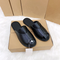 Sandales mules classiques en cuir PU à bout ouvert, semelle souple, confortables, décontractées pour femmes, chaussures décontractées