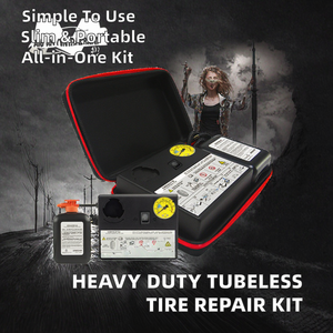 Kit de réparation universel robuste pour pneus sans chambre à air de vélos, tracteurs, voitures et automobiles, avec moniteur de pression des pneus (pression maximale 50-100 PSI) - Product Image 2