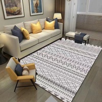 Tapis de chambre à coucher en velours cristal imprimé, style nordique marocain, simple, monobloc, lavable, pour la maison, livraison directe