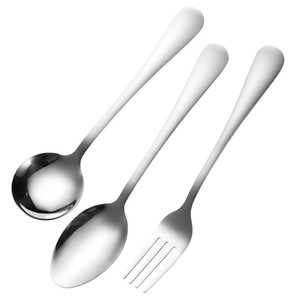 304 Stainless Steel Spoon Set Round Shape Durable For Party <b>Dinnerware</b> Sets - Product Image 5