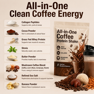 Poudre de protéines de café OEM personnalisée avec extrait de collagène de lactosérum de bovins nourris à l'herbe et extraits de champignons <span class=keywords><strong>pour</strong></span> la nutrition sportive en marque blanche - Product Image 3
