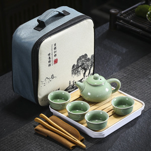 Wholesale Porcelain <strong>Chinese</strong> Gongfu <strong>Tea</strong> <strong>Set</strong> Portable <strong>Set</strong> With Gift Bag <strong>Tea</strong> Maker Custom logo Ceramic Pot Gift <strong>Sets</strong> - Product Image 1