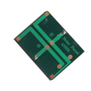 แผงโซลาร์เซลล์ขนาด43*55มม. พร้อมลวดอีพ็อกซี่แผ่นพลังงานแสงอาทิตย์ขนาดเล็ก0.4W 1.5V สำหรับบ้านแบบ DIY - Product Image 4