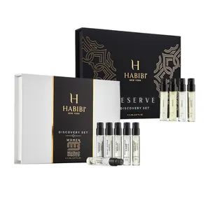 Custom mini 50ml perfume box women favorite scents discovery samples kit perfume bottle and box luxury man perfume gift box set