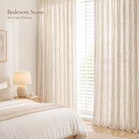 Rideaux Translucides en Tulle de Haute Qualité pour Salon et Chambre à Coucher – Rideaux Voilages Premium